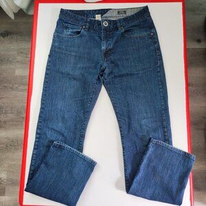 Volcom Kinkade jeans men's size 32 rinsed indigo classic straight fit stretch